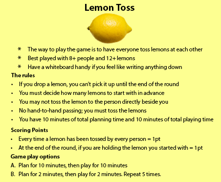 lemon toss game