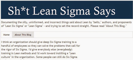 sh*t lean sigma says